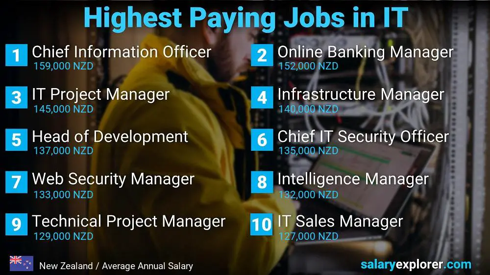 Highest Paying Jobs in Information Technology - New Zealand