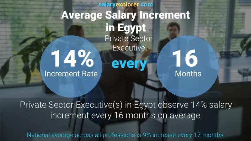 نسبة زيادة المرتب السنوية مصر Private Sector Executive