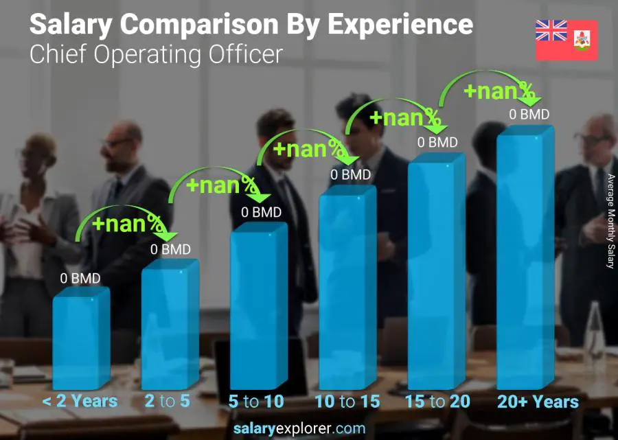 Salary comparison by years of experience monthly Bermuda Chief Operating Officer