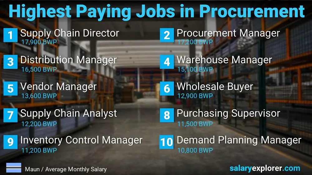 Highest Paying Jobs in Procurement - Maun