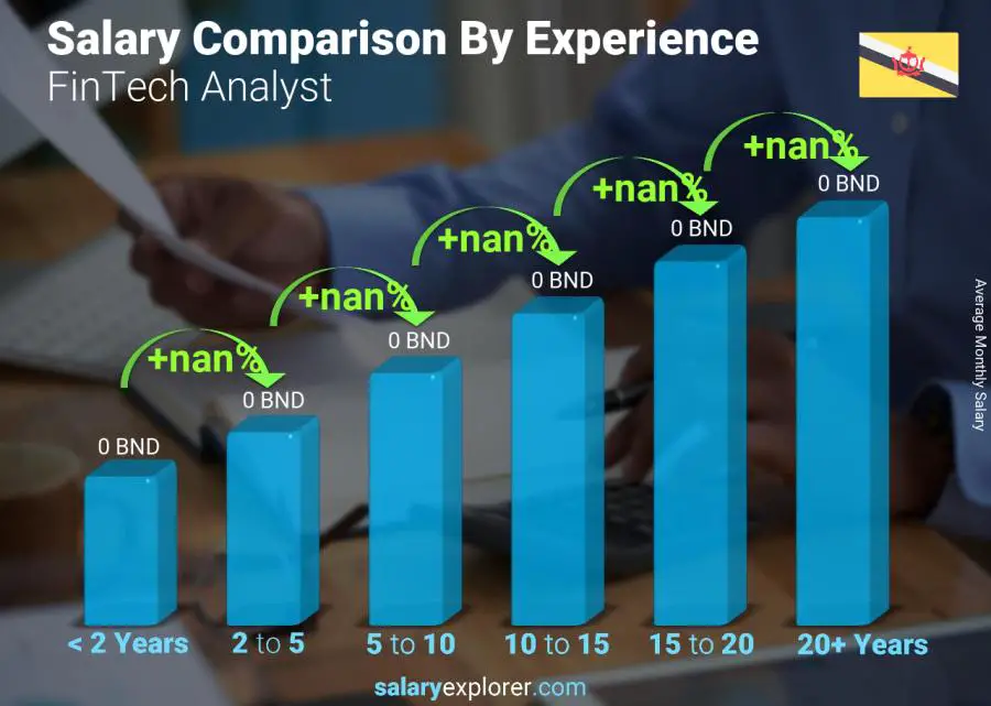 Salary comparison by years of experience monthly Brunei FinTech Analyst