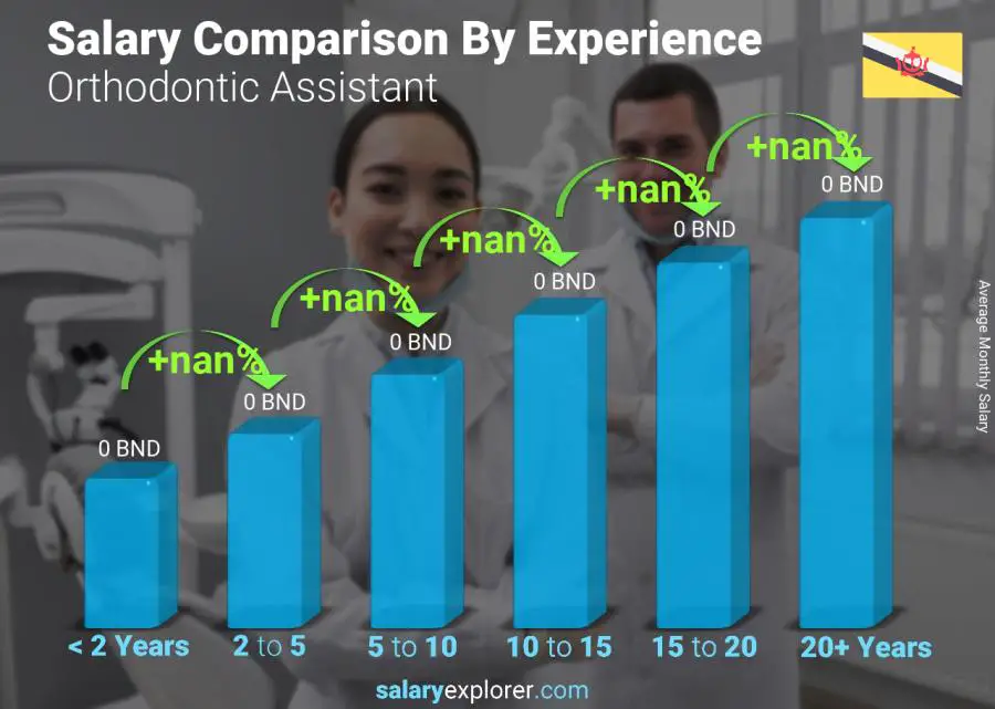 Salary comparison by years of experience monthly Brunei Orthodontic Assistant