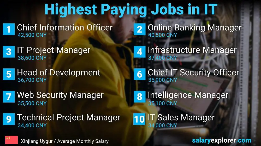 Highest Paying Jobs in Information Technology - Xinjiang Uygur