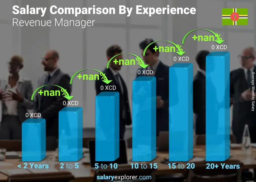 Salary comparison by years of experience monthly Dominica Revenue Manager