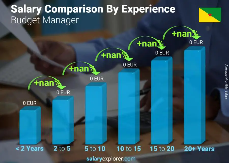 Salary comparison by years of experience monthly French Guiana Budget Manager