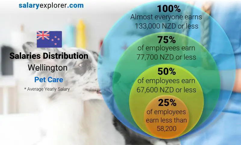 Median and salary distribution Wellington Pet Care yearly