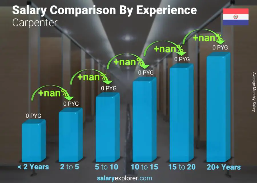 Salary comparison by years of experience monthly Paraguay Carpenter