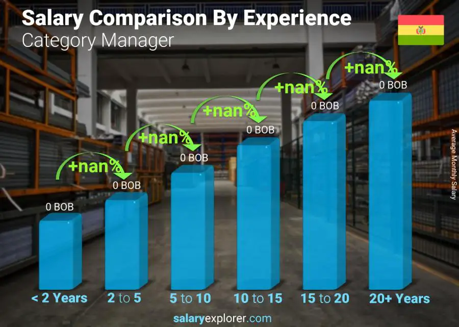 Comparación de salarios por años de experiencia mensual Bolivia Gerente de categoria